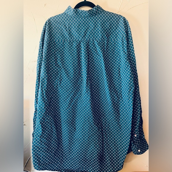 Cinch XL Men's teal long sleeve cowboy western dress shirt - Picture 2 of 4